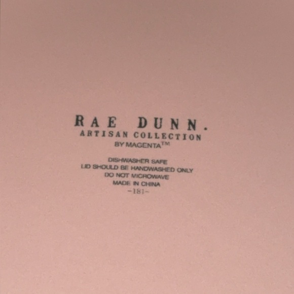 RAE DUNN HTF Ceramic Pink Mom's Snacks Cookie Food Storage 8” Jar w/Lid - Picture 6 of 7